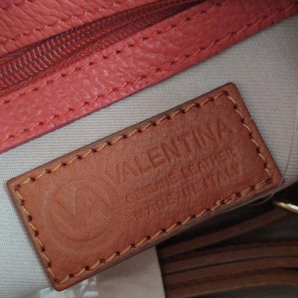 🟧NWT Valentina Coral Leather Crossbody - Picture 11 of 13